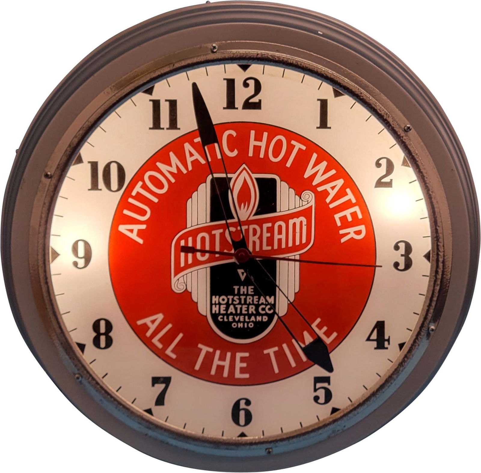 20" Rare Hotstream Automatic Hot Water Electric Light Up Clock (1 of 3)