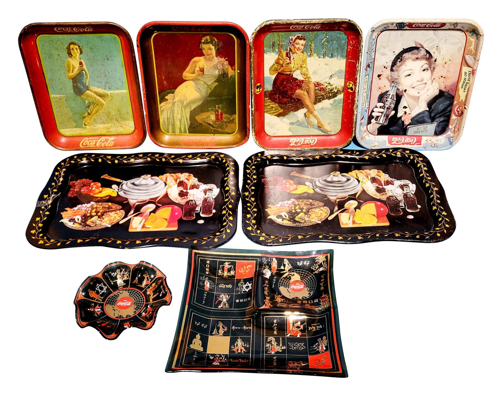 Coca Cola World Plates and advertising trays (1 of 3)