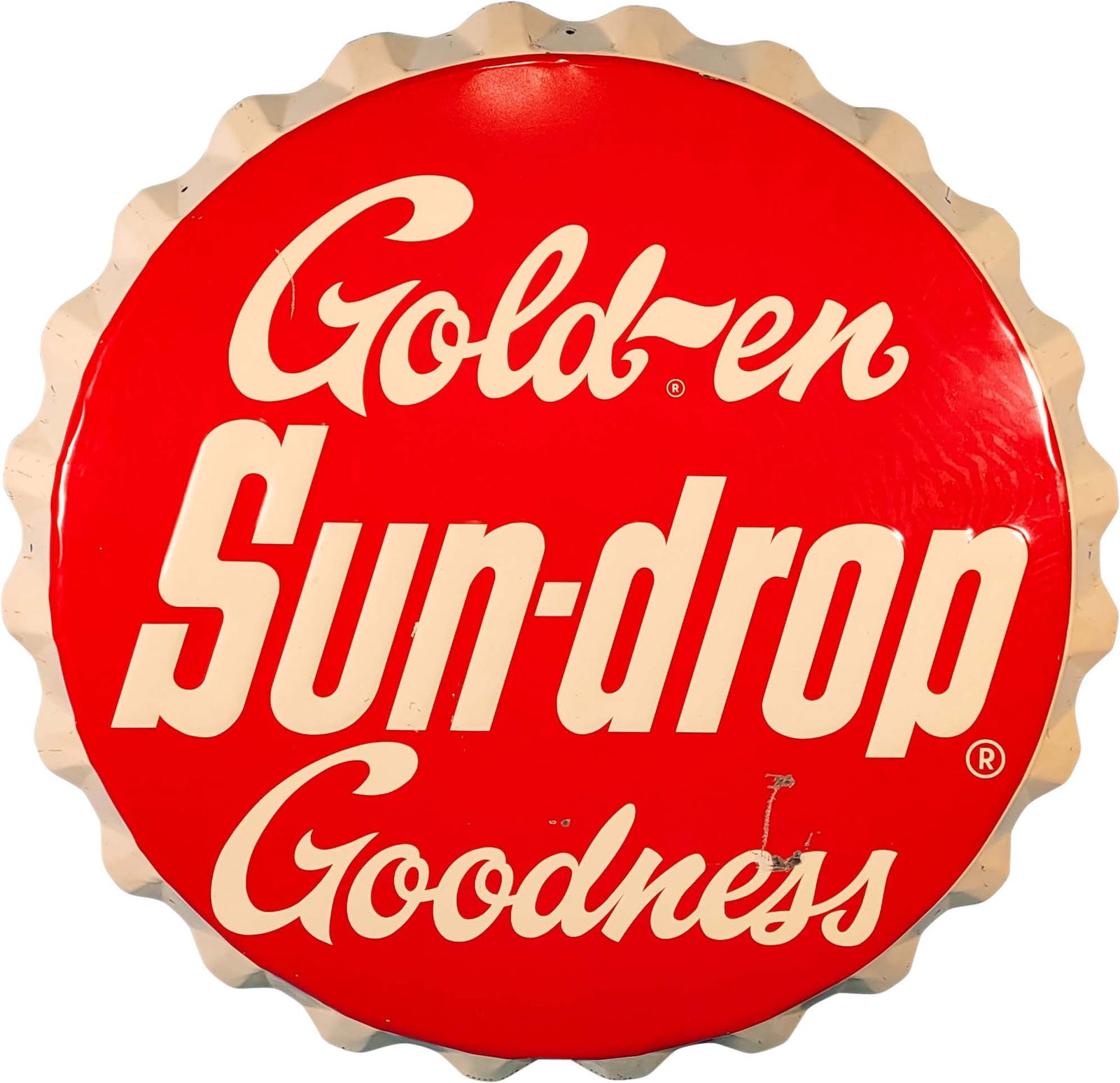 33" Sun-drop Gold-en Goodness Bottle Cap Sign (1 of 4)