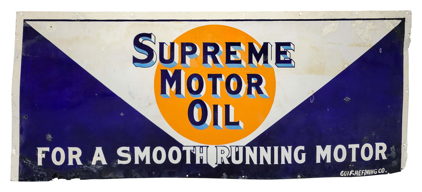 Supreme Motor Oil Single Sided Porcelain Sign (1 of 4)