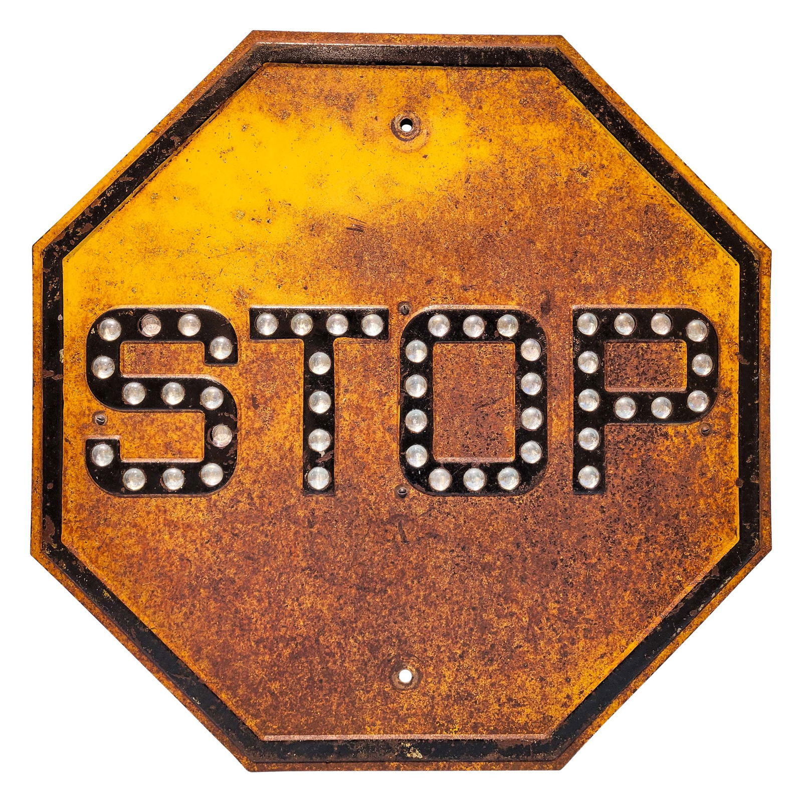 Metal Cat Eye Stop Sign (1 of 2)