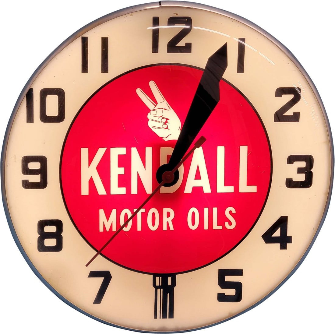 14.5" Kendall Motor Oil Electric Light Up Clock (1 of 4)