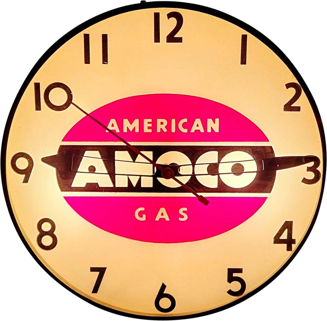 15" AMOCO American Gas Electric Light Up Clock (1 of 4)