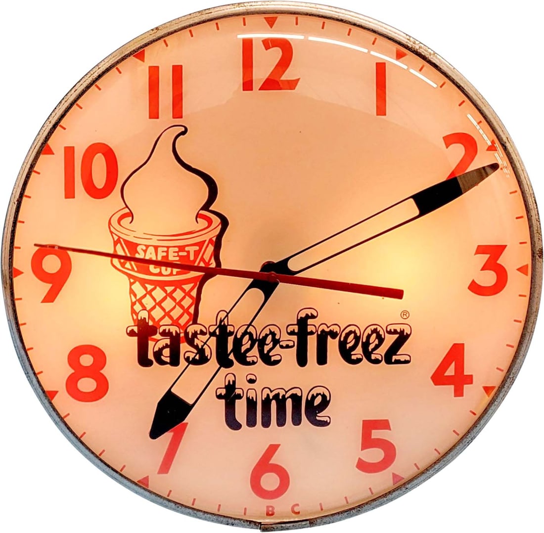 14.5" Tastee Freez Time Electric Light Up Pam Clock (1 of 3)