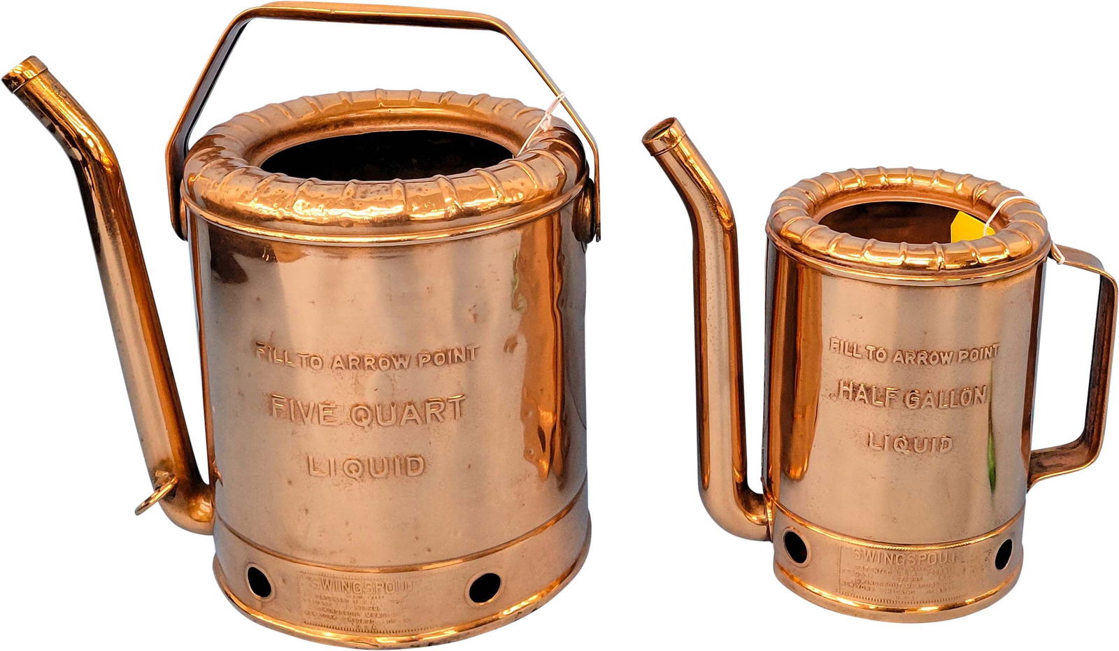 Lot of Two Copper Swing Spout Cans (1 of 3)