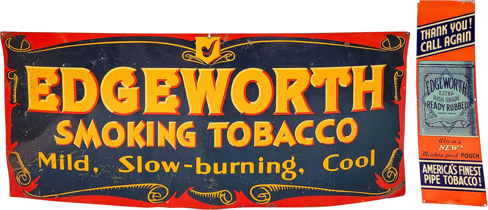 Edgeworth Smoking Tobacco Single Sided Tin Signs (1 of 2)