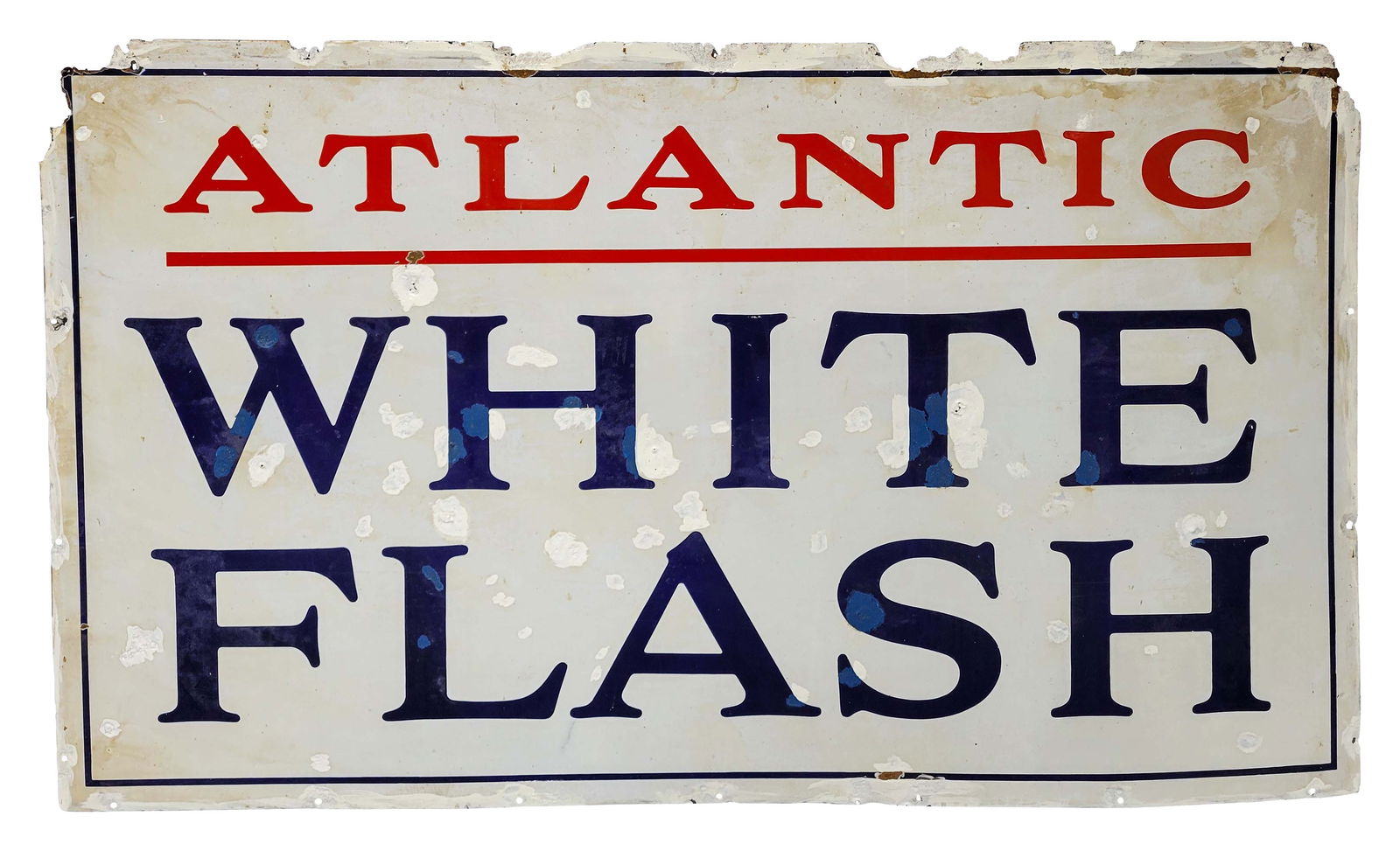 Atlantic White Flash Single Sided Porcelain Sign (1 of 2)
