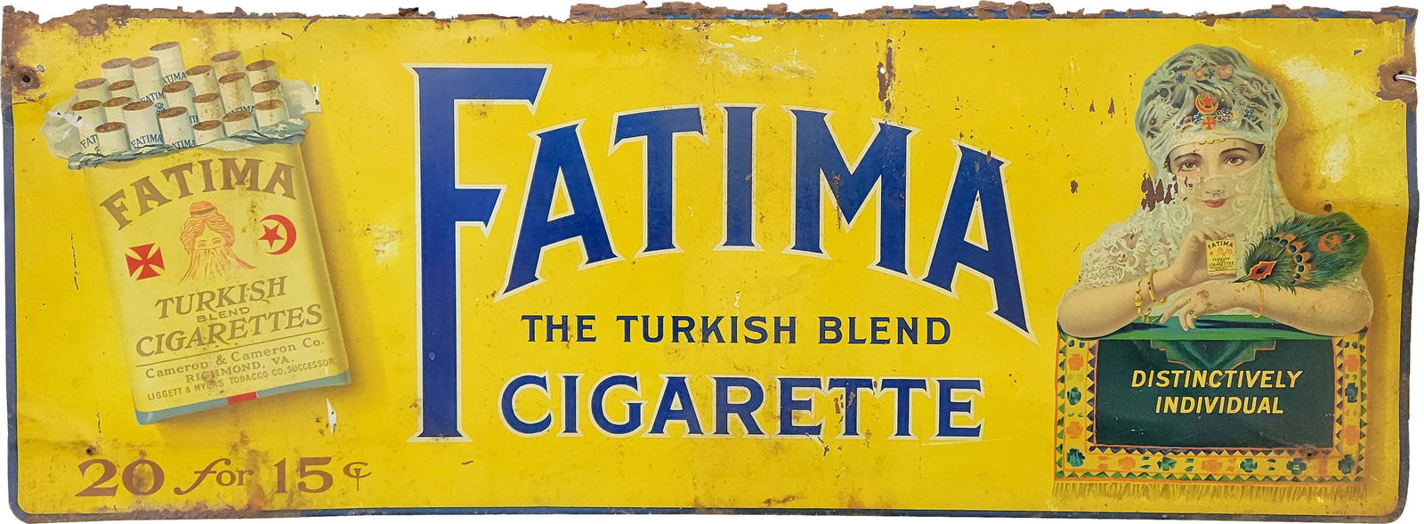 Fatima Turkish Blend Cigarettes Single Sided Tin Sign (1 of 2)