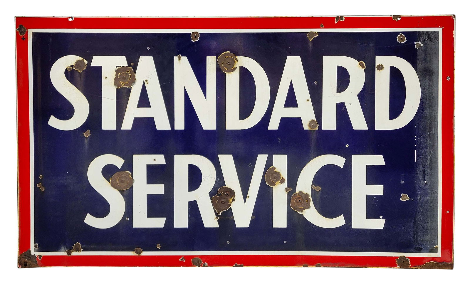 Standard Service Double Sided Porcelain Sign (1 of 2)