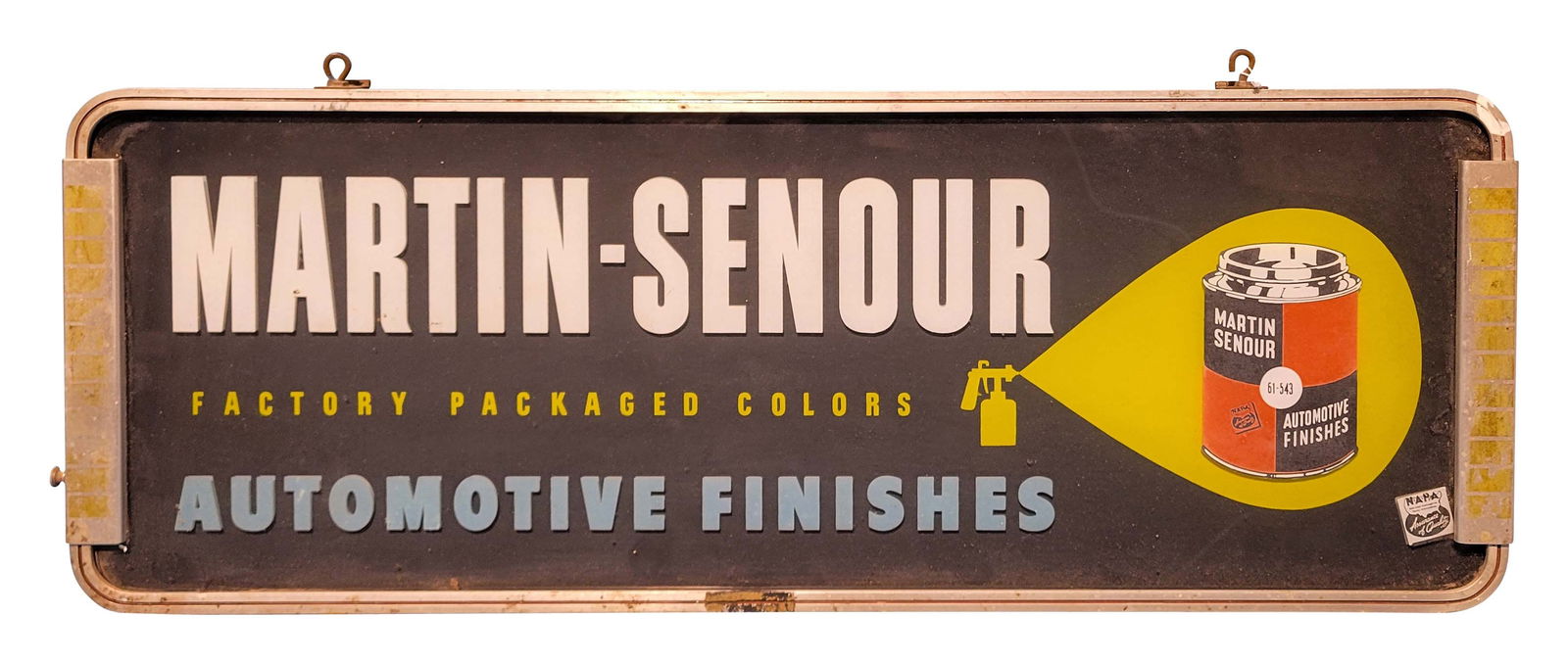 Martin Senour Automotive Finishes Glass Sign Face with Trim (1 of 2)
