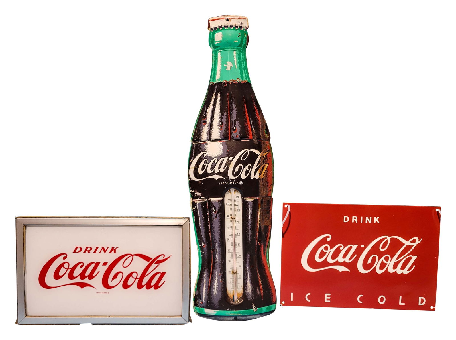 Coca Cola Bottle Thermometer and Signs (1 of 2)
