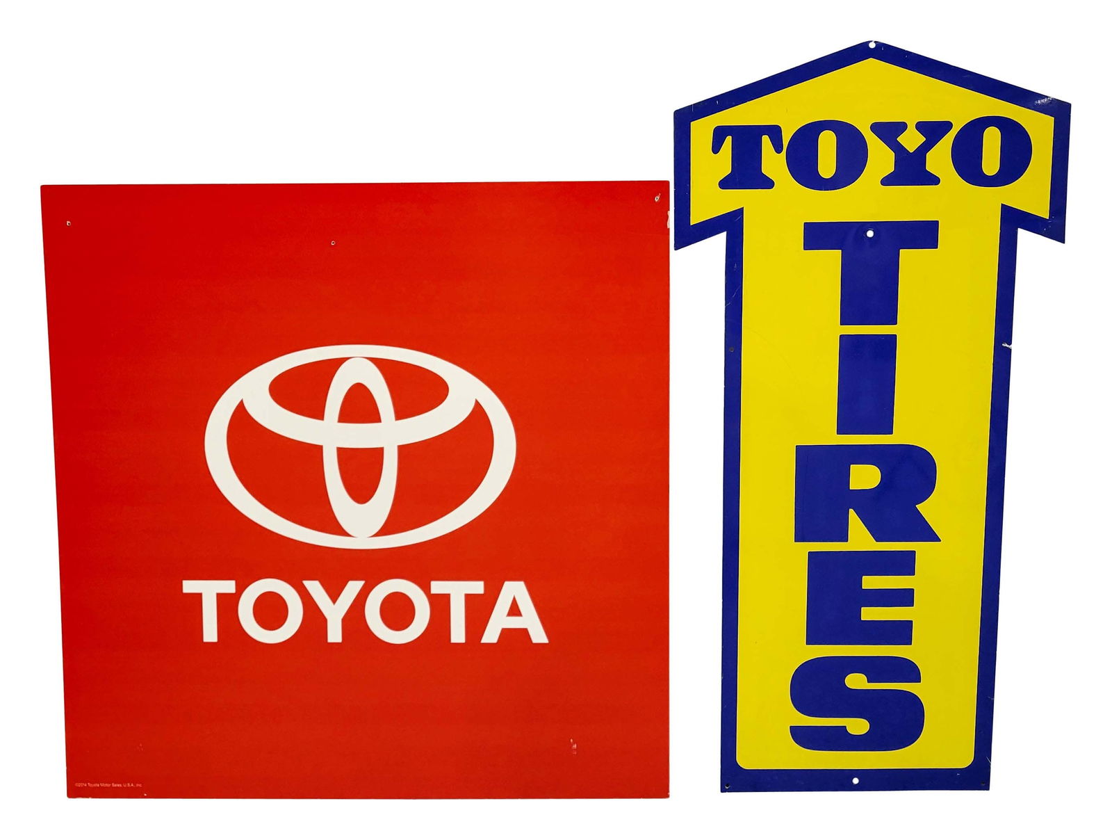 Toyo Tires SST Die Cut Sign and Toyota Sign (1 of 2)