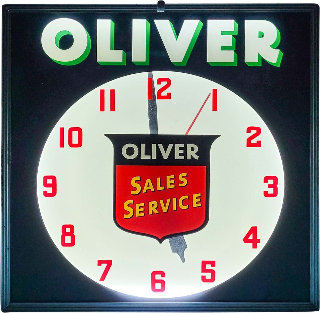 Oliver Sales Service Neon Electric Light Up Clock (1 of 3)