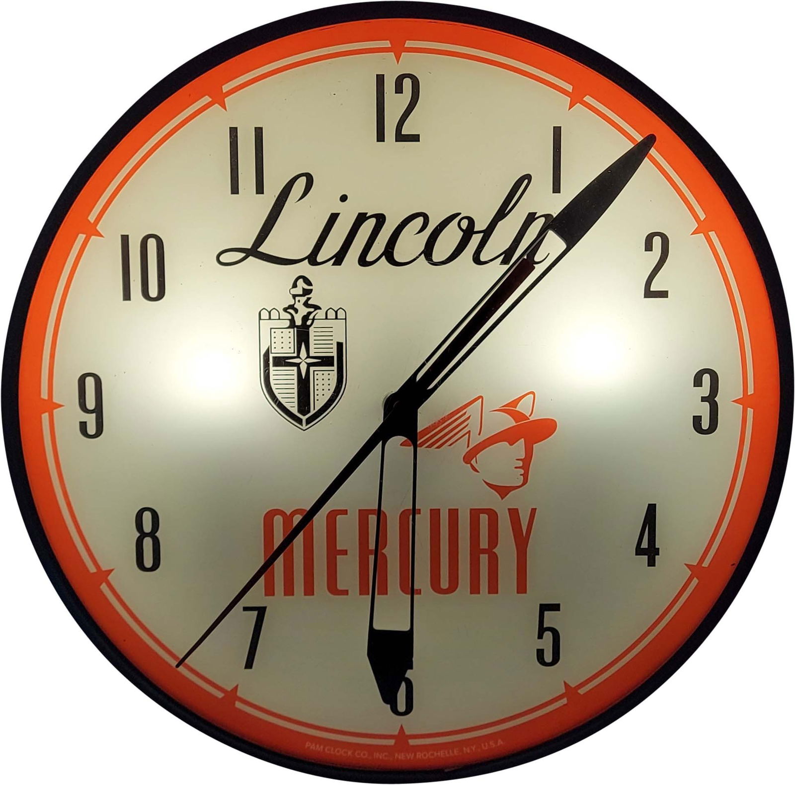 15" Lincoln Mercury Electric Light Up Pam Clock Reproduction (1 of 2)