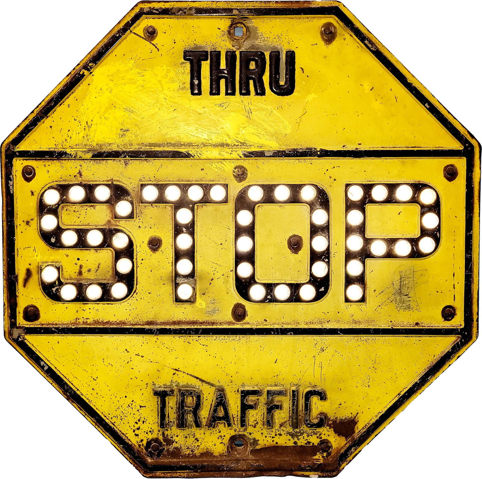 Cat Eye Reflective Embossed Stop Sign (1 of 3)