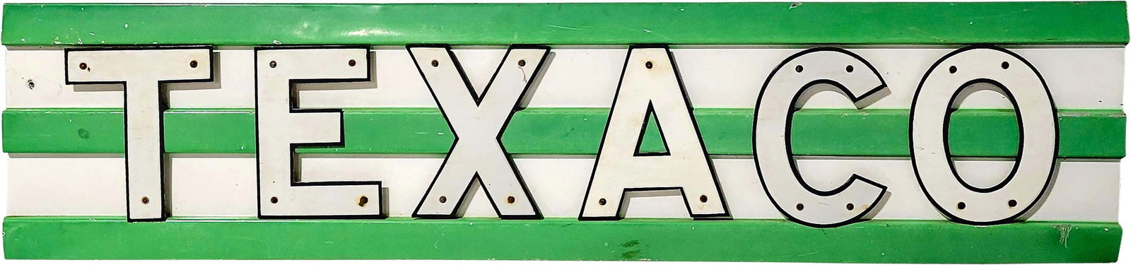 Texaco Porcelain Letters Over Metal Sign (1 of 2)