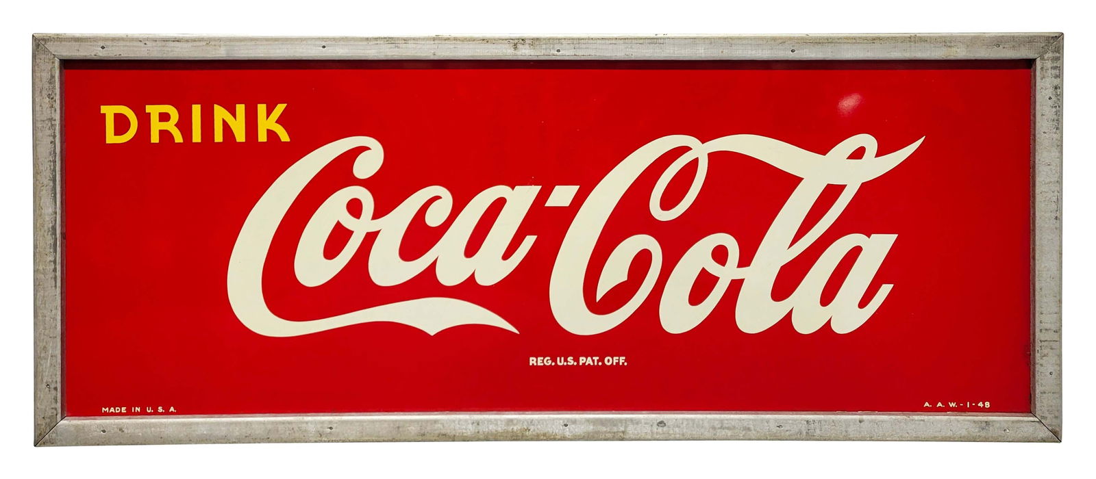 Drink Cola-Cola Single Sided Metal Sign in Frame (1 of 2)