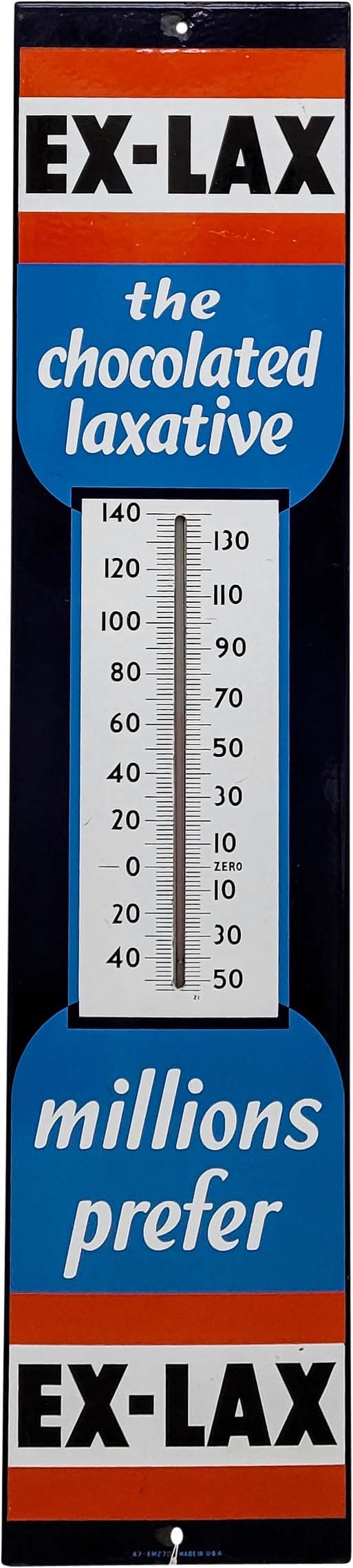 Ex-Lax The Chocolate Laxative Porcelain Thermometer (1 of 2)