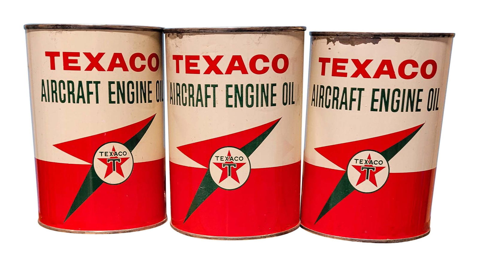 24 Full One Quart Texaco Aircraft Engine Oil Cans (1 of 3)