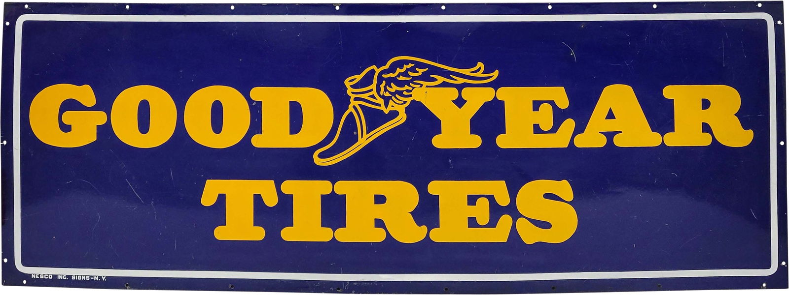 Goodyear Tires Single Sided Porcelain Sign (1 of 3)