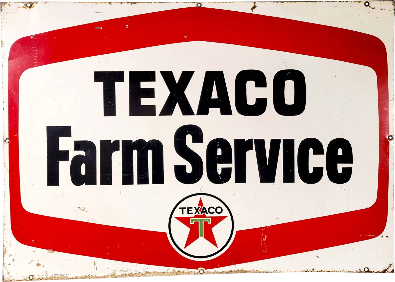 Texaco Farm Service Single Sided Metal Sign (1 of 3)