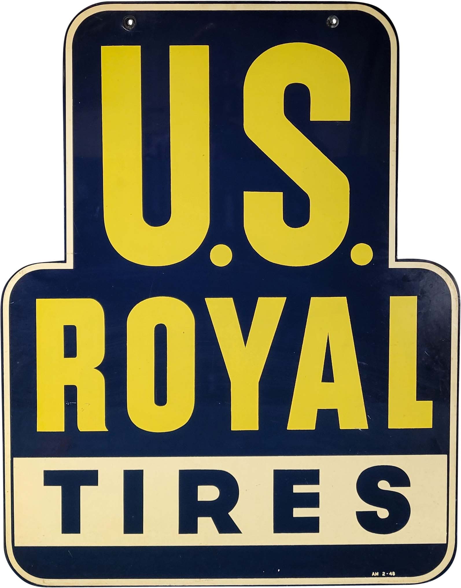 U.S. Royal Tires Double Sided Metal Sign (1 of 2)