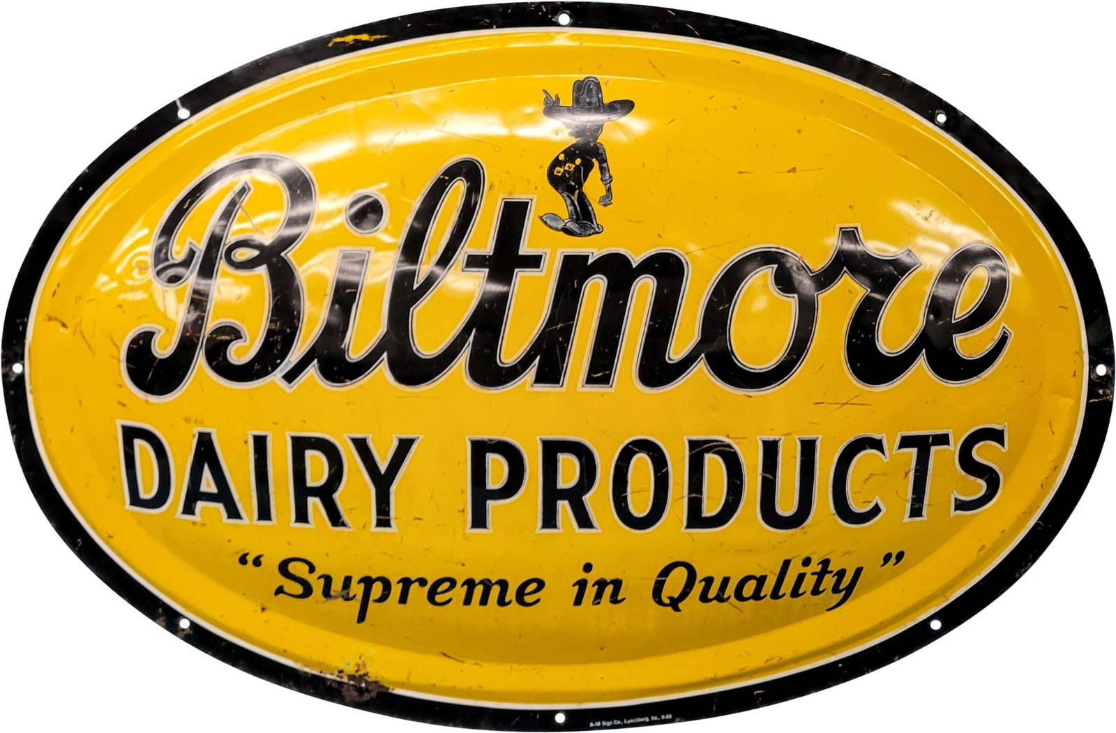 Biltmore Dairy Products Oval Convex Single Sided Tin Sign (1 of 2)