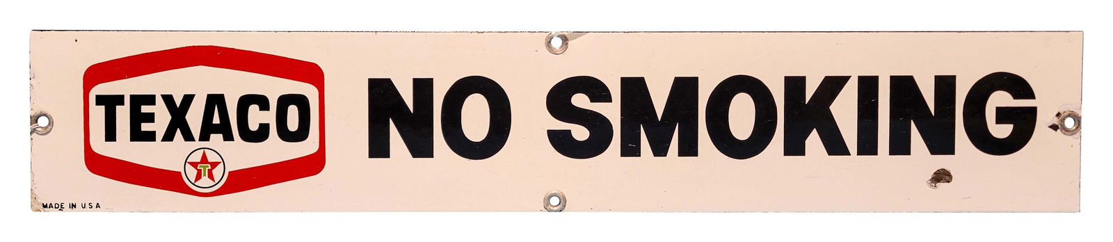 Texaco No Smoking SSP Sign w/ Logo (1 of 2)