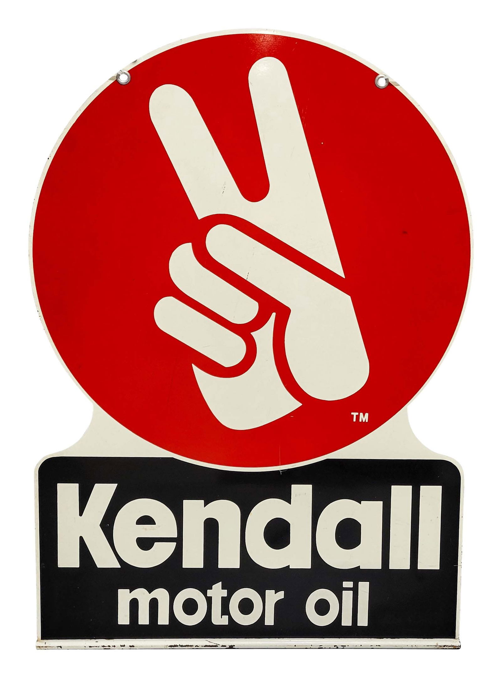 Kendall Motor Oil DST Keyhole Sign w/ Logo (1 of 2)