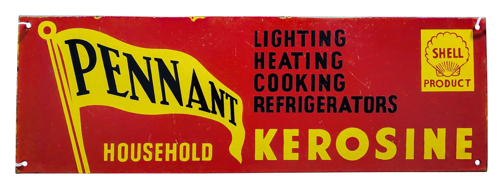 Shell Pennant Household Kerosine SSP Sign w/ Logo (1 of 2)