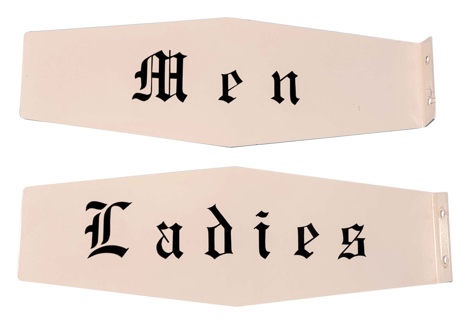 Texaco Ladies & Men Pair of Gas Station Restroom DST Flange Signs (1 of 2)