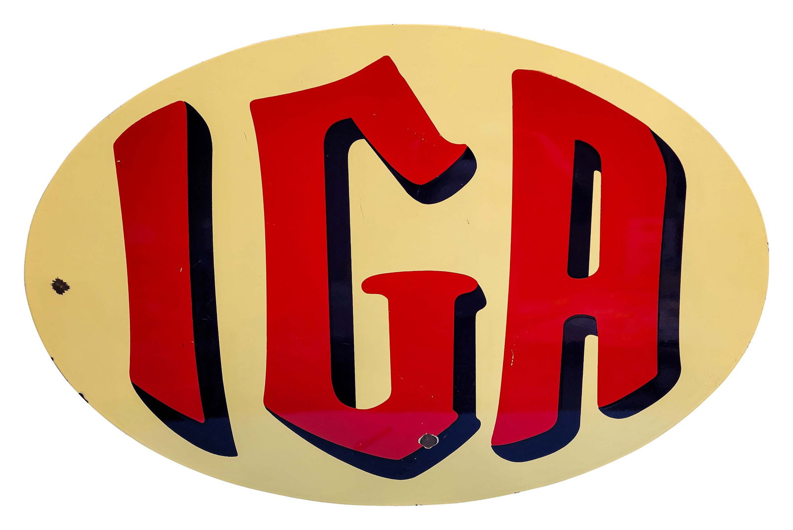 IGA Single Sided Porcelain Sign (1 of 2)