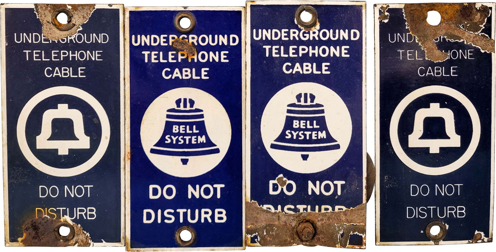 Lot of 4 Bell System Porcelain Signs (1 of 2)