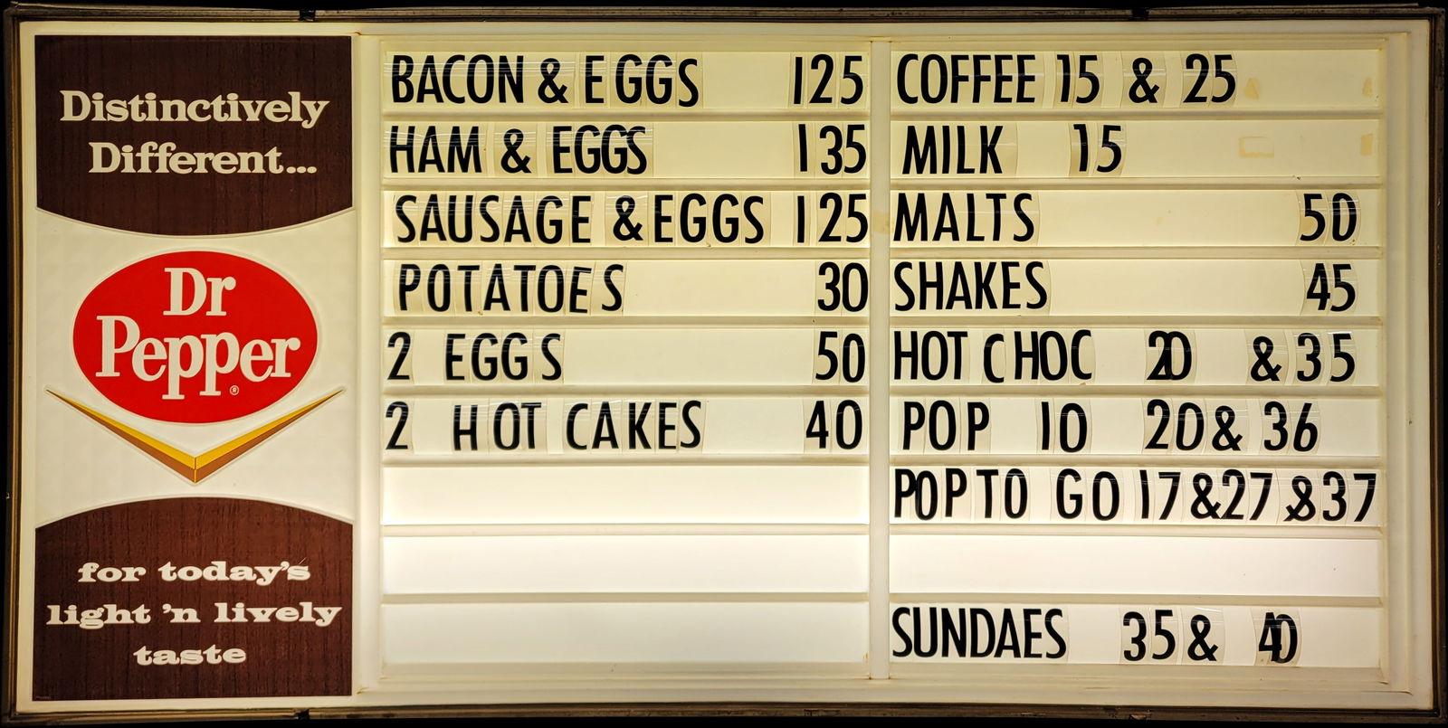 Dr Pepper Light Up Menu Board (1 of 4)