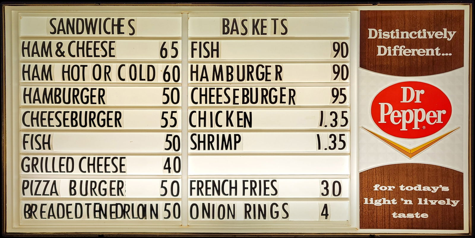 Dr Pepper Light Up Menu Board (1 of 3)