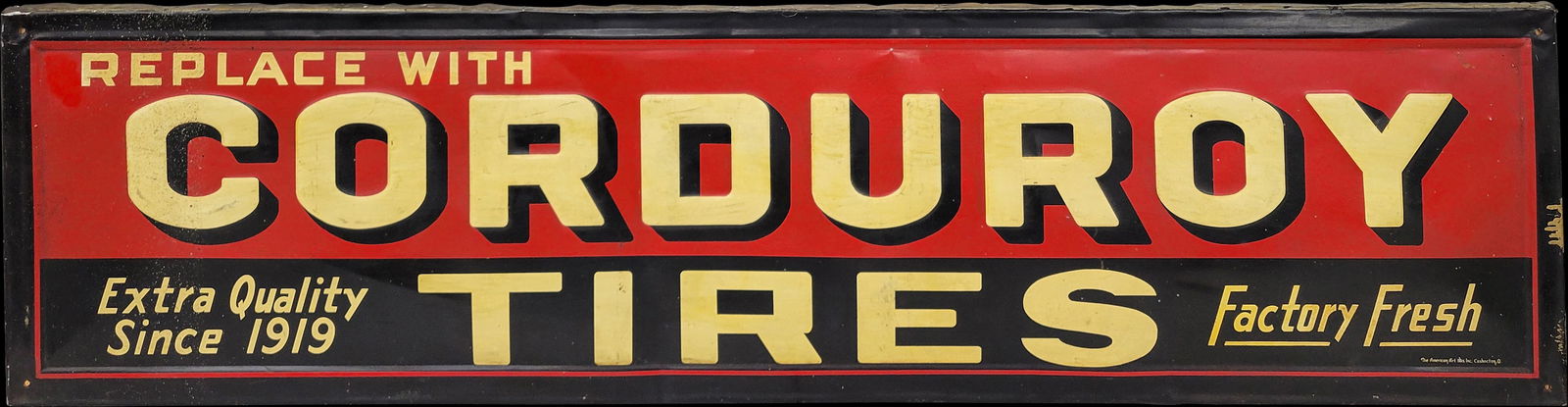 Corduroy Tires Factory Fresh Embossed Tin Sign (1 of 3)