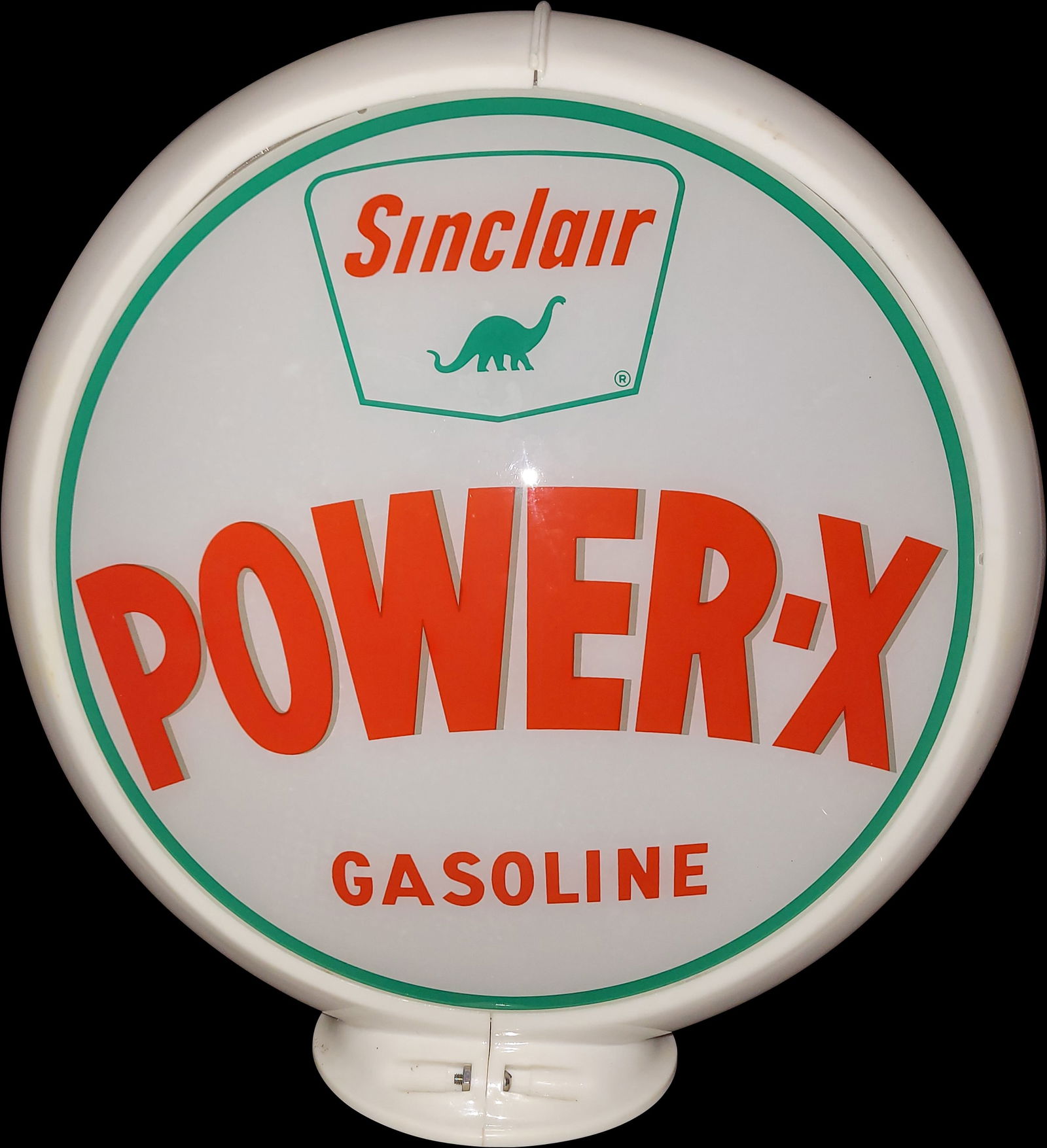 Sinclair Power X Gasoline 13.5" Complete Gas Pump Globe w/ Capco Body (1 of 2)