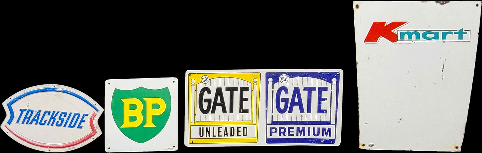 Lot of 4 Gasoline Pump Plate Signs (1 of 4)