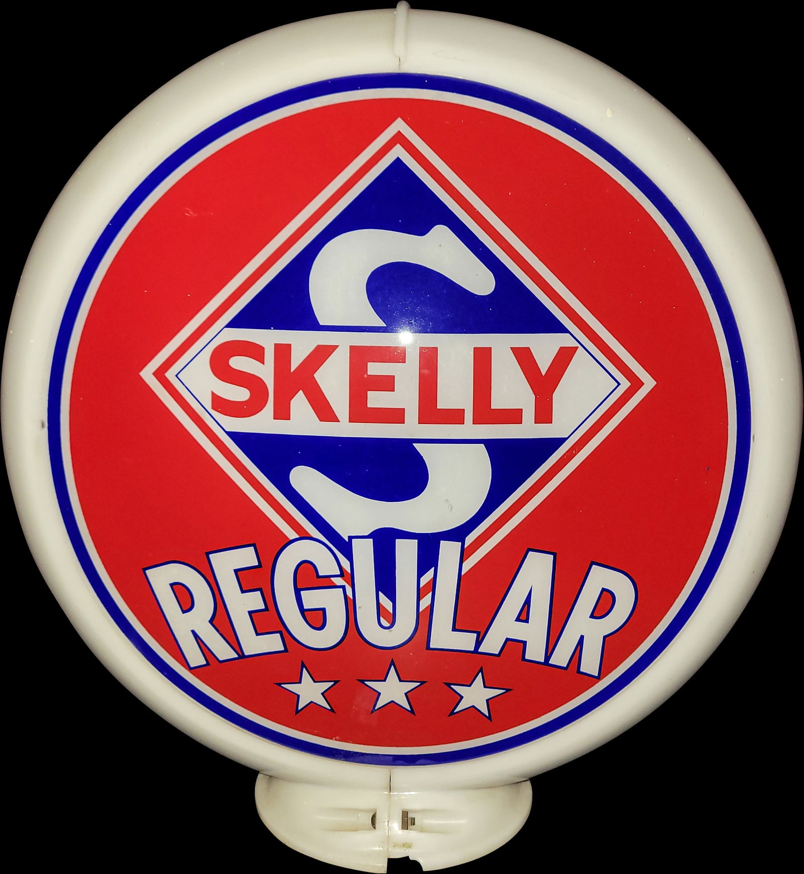 Skelly Regular Gasoline 13.5" Complete Gas Pump Globe w/ Capco Body (1 of 2)