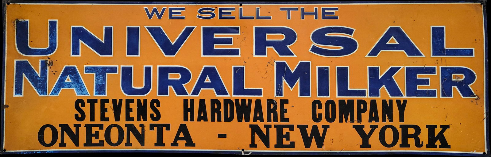 Universal Natural Milker Embossed Single Sided Tin Sign (1 of 2)