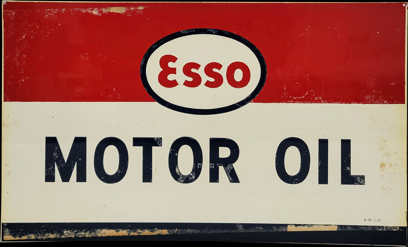 Esso Motor Oil Double Sided Metal Sign (1 of 2)