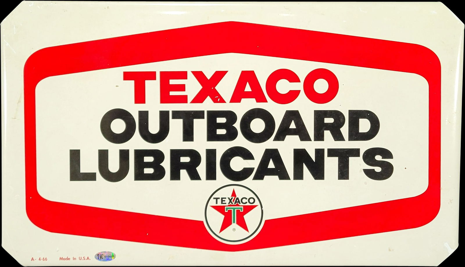 Texaco Outboard Lubricants Rack Sign TAC (1 of 3)