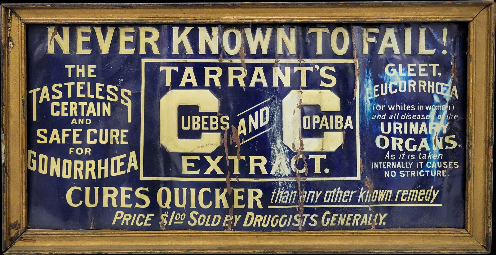 Tarrant's Extract Framed Single Sided Tin Sign (1 of 2)