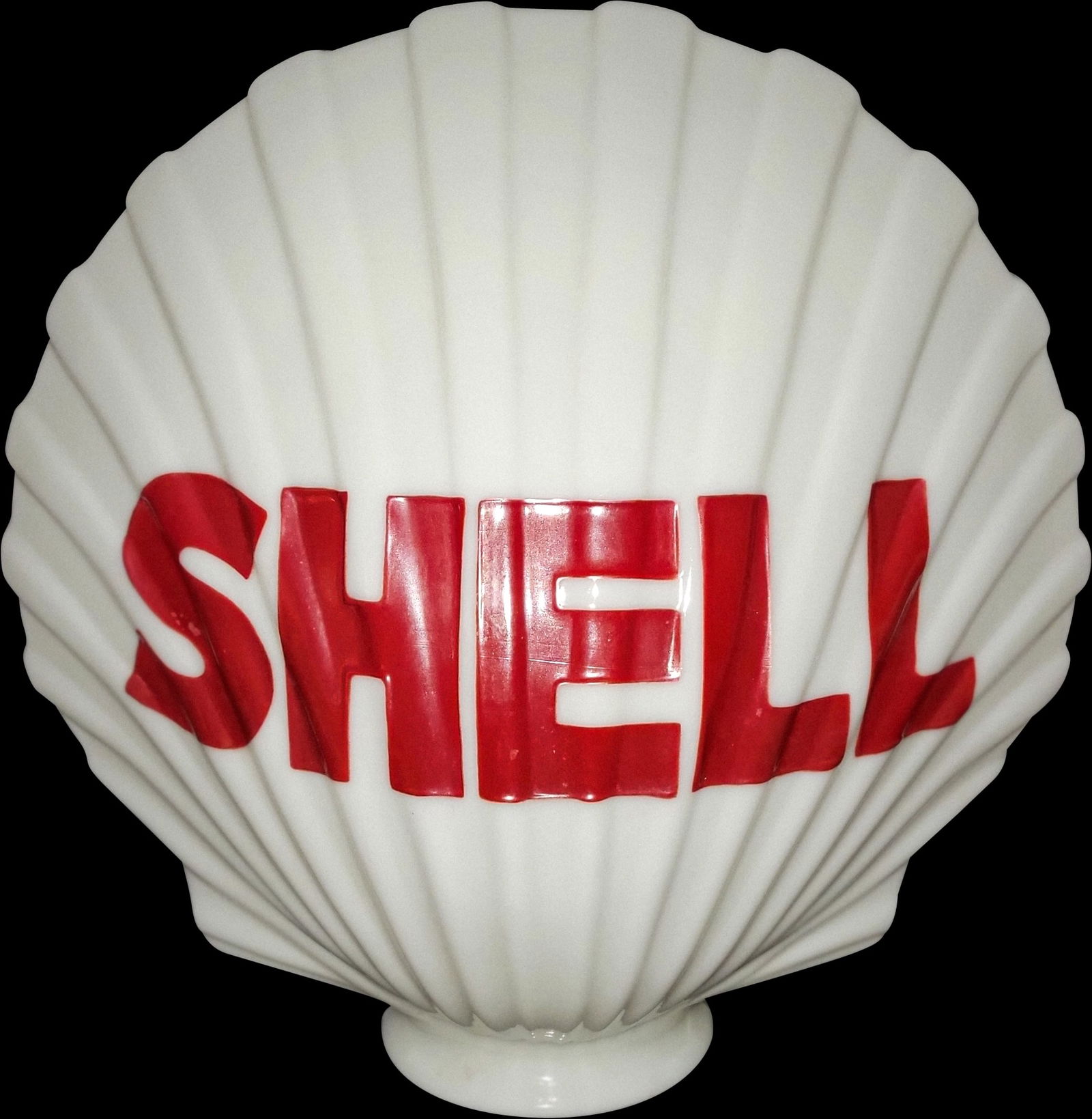 Shell Gasoline OPC Clamshell Milk Glass Globe (1 of 2)