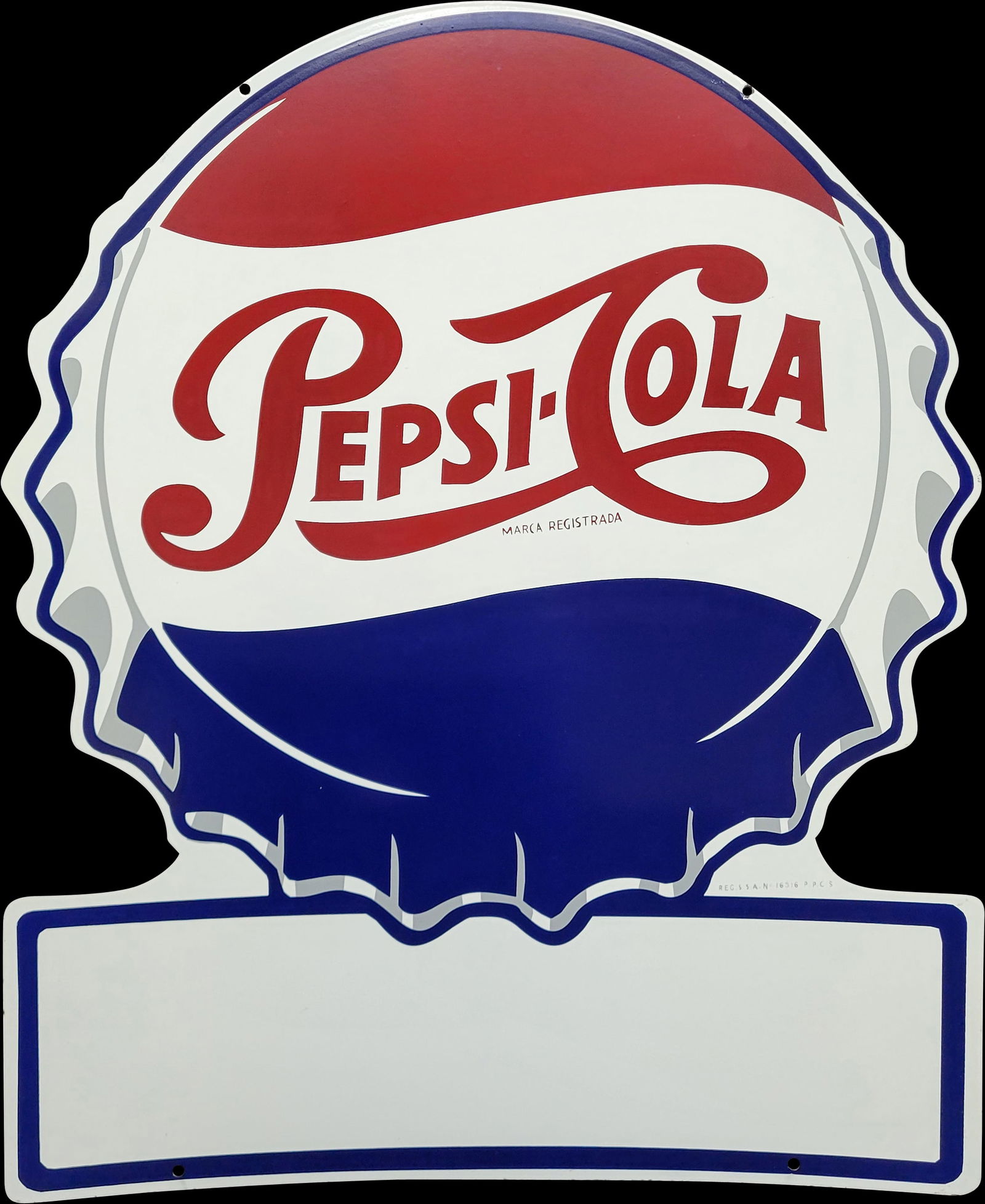 Pepsi Cola Double Sided Die Cut Sign With Privilege Panel (1 of 2)