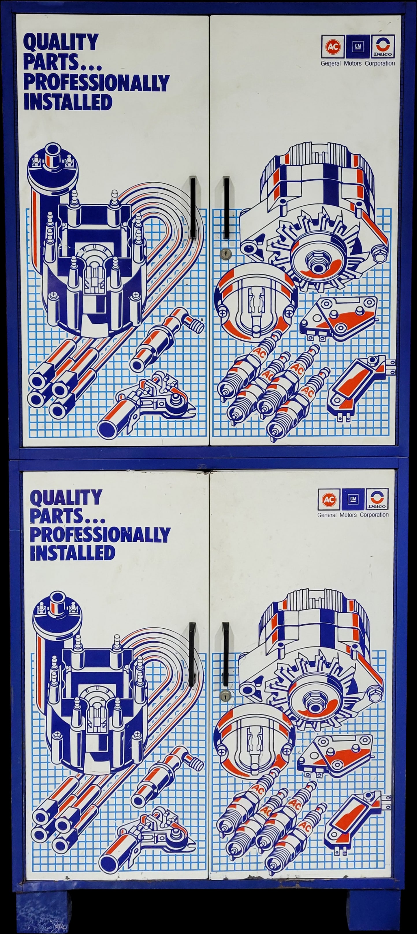 Large Metal GM Automotive Parts Cabinet and Vintage Auto Parts (1 of 6)