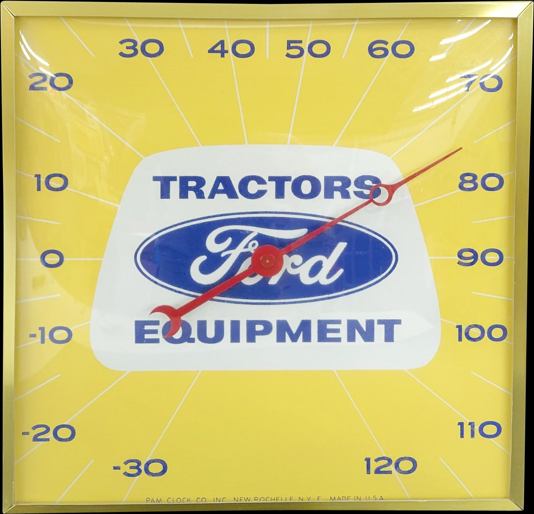 Scarce Ford Tractors Equipment Square Pam Thermometer (1 of 3)