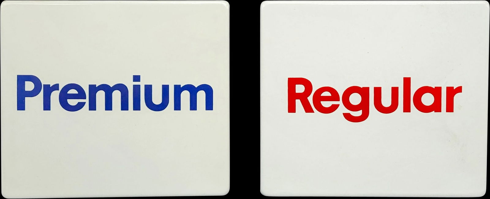 Regular and Premium Porcelain Pump Plate Signs (1 of 2)