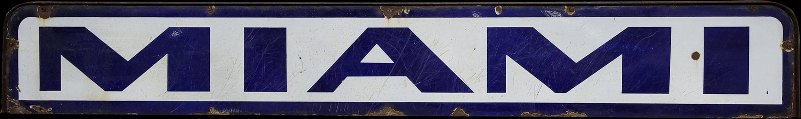 Miami Single Sided Porcelain Sign (1 of 2)