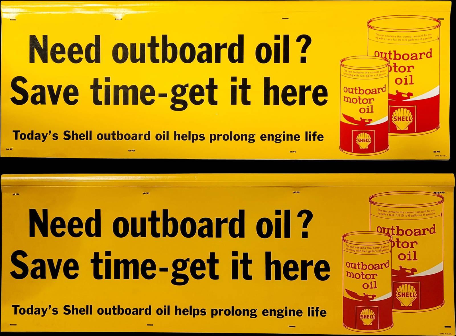 Shell Outboard Motor Cardboard Display Nos Auction